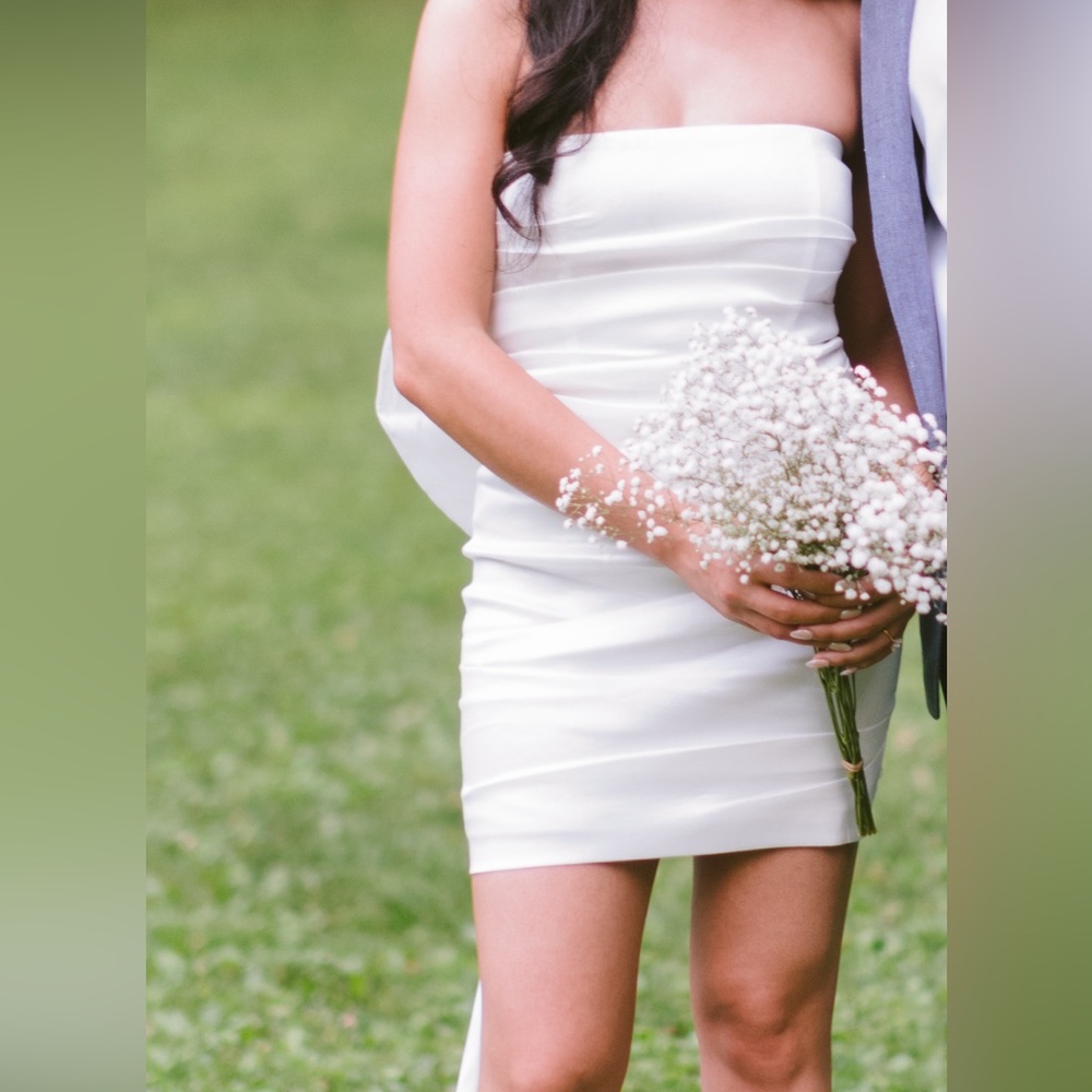 Detachable bridal BOW dress with train